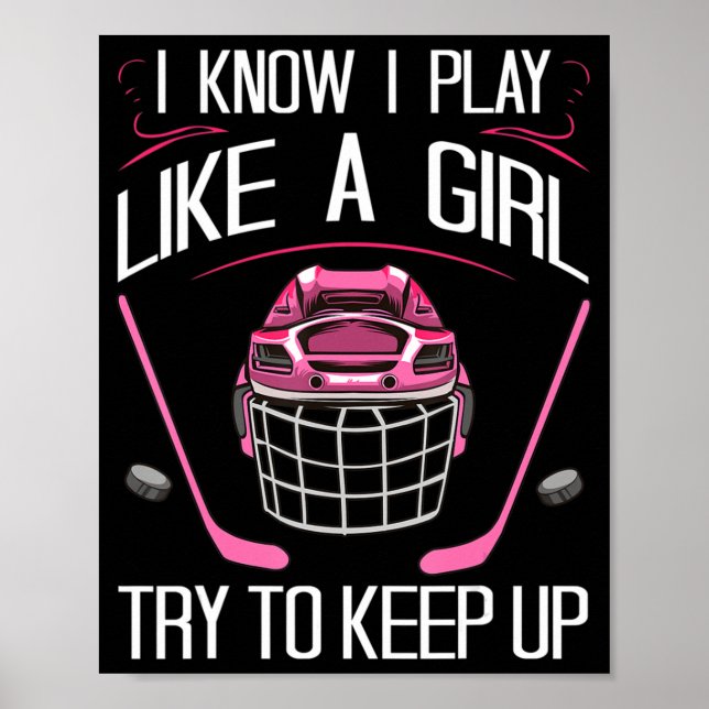 Affiche Fun Girls Hockey Designs For Women Field Hockey No (Devant)