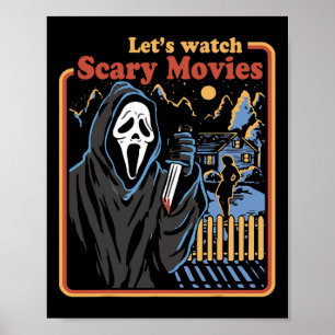 Affiche Fun Halloween Regardons Horror Movies Ghost