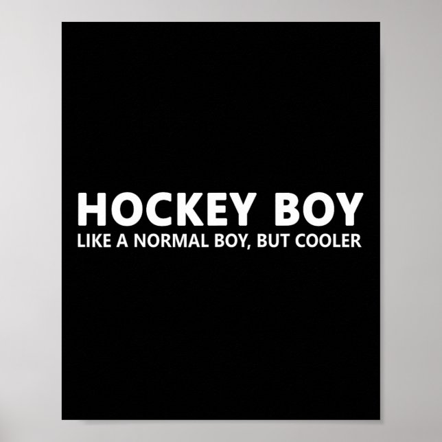 Affiche Fun Hockey Son Hockey Sur Glace Garçon (Devant)