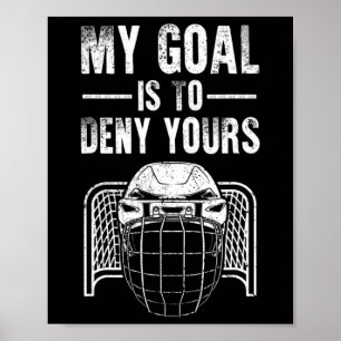 Affiche Fun Hockey sur glace Goalie Design Enfants Hommes 