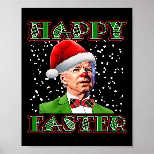 Affiche Fun Joe Biden Christmas Confused Easter Biden  (Devant)