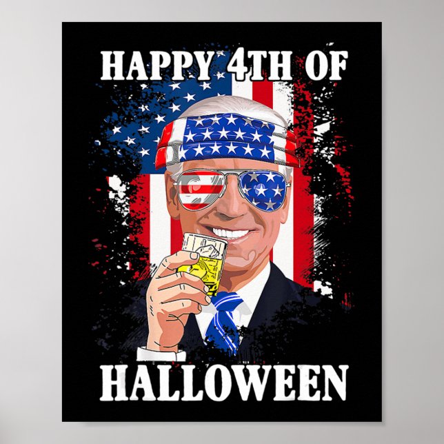 Affiche Fun Joe Biden Happy Halloween Confus le Juillet (Devant)