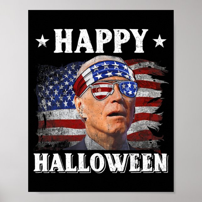 Affiche Fun Joe Biden Happy Halloween Confus le Juillet  (Devant)