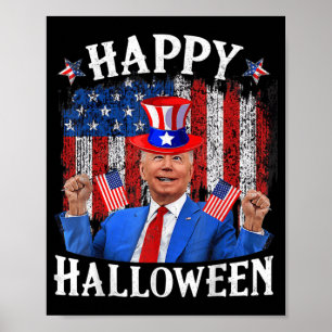 Affiche Fun Joe Biden Happy Halloween For Fourth Of July