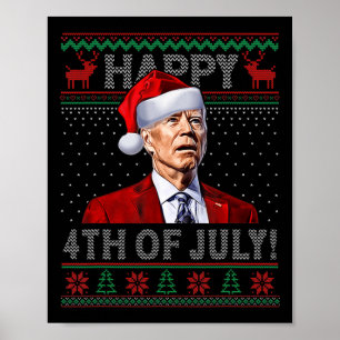Affiche Fun Joe Biden Happy the Of July Laid Christmas