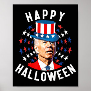 Affiche Fun Joe Biden Heureux Halloween Pour Le 4 Juillet
