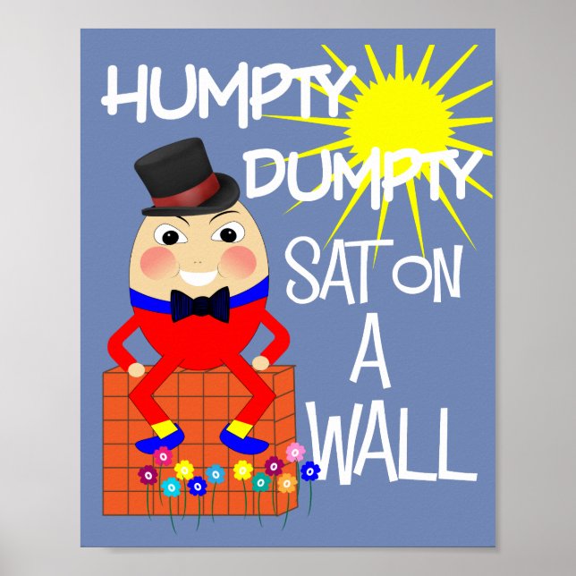 Affiche Fun Jolly Nursery Rhyme Humpty Dumpty Cute (Devant)