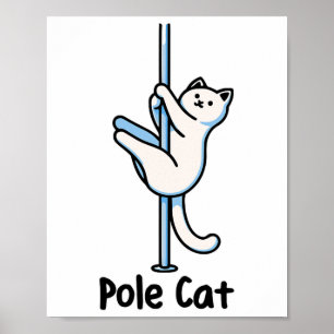 Affiche Fun Kitty Lover Humour Chat Jouer Un Gag Danseur U