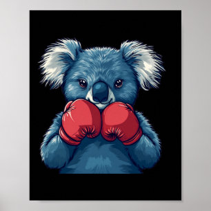 Affiche Fun Koala Bear Boxe Pour Un Champion Et Boxing Lo