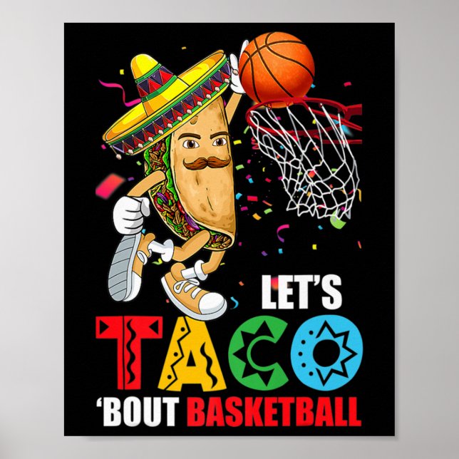 Affiche Fun Lets Taco sur Bysketbyll Mexique Cinco De Mayo (Devant)