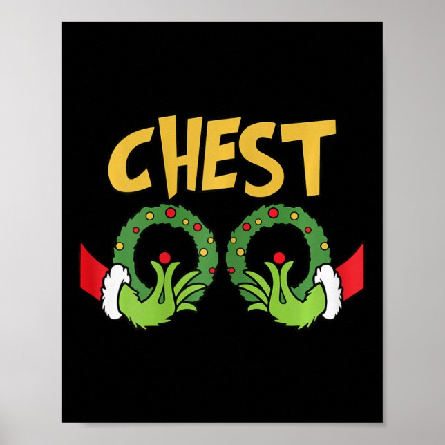 Affiche Fun Matching Châtaignes Couples Noël Famille Ho (Devant)