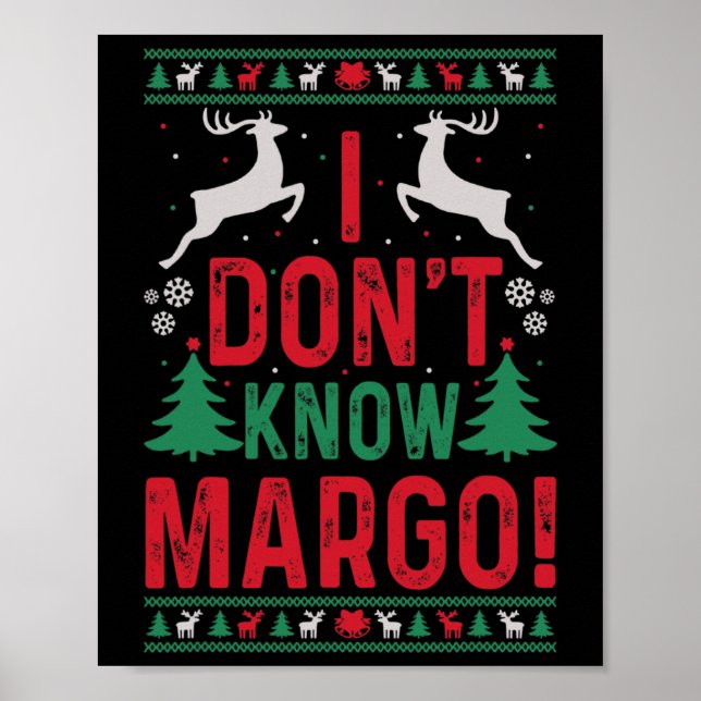 Affiche Fun Noël Je ne connais pas Margo (Devant)