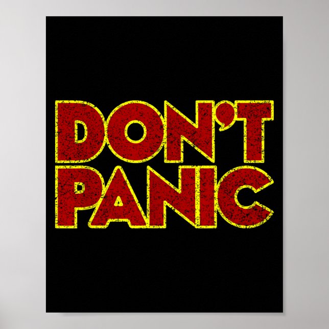 Affiche Fun Nostalgic Tees Don't Panic - Women's Clic Fit  (Devant)