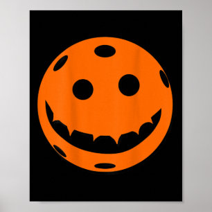 Affiche Fun Pickleball Halloween Citrouille Retour Imprime