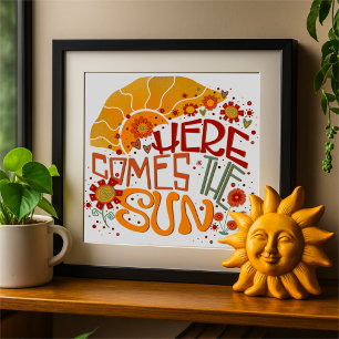 Affiche Fun Retro voici l'Inspirivité du Soleil
