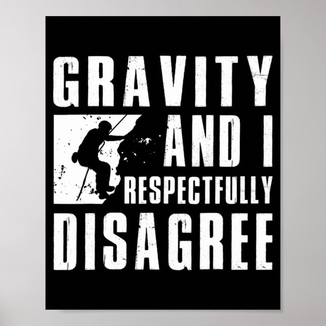 Affiche Fun Rock Escalade Art Pour Hommes Femmes Boulderin (Devant)