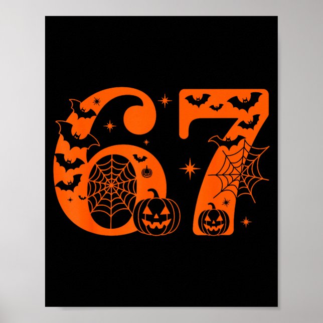 Affiche Fun Six Seven 6 7 Meme Design Couples Halloween  (Devant)