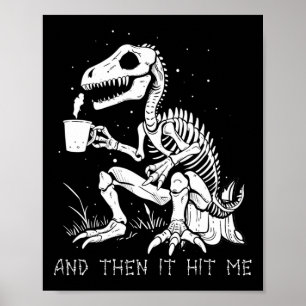 Affiche Fun Skeleton Dinosaure Costume Goth Hommes Femmes