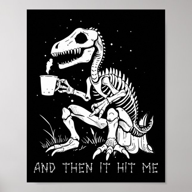 Affiche Fun Skeleton Dinosaure Costume Goth Hommes Femmes  (Devant)