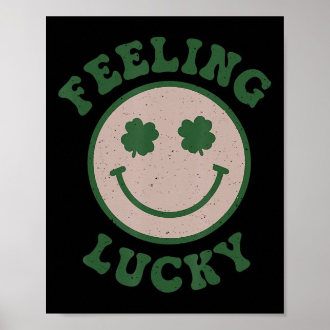 Affiche Fun St Patrick Day Feed Lucky Smile Face Meme (Devant)