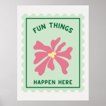 "Fun Things Happen Here" Citation Écran Vert Impri