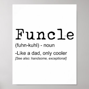 Affiche Funcle Définition Drôle Joke Don Pour Oncle_1