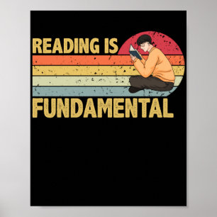 Affiche Fundamental Reading Geeky Bookworm Poetry