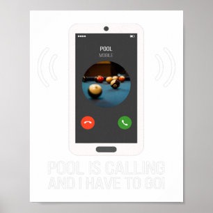 Affiche Fundy Pool Appelle Pour Pool Player - Billard