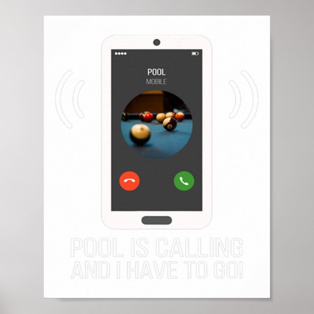 Affiche Fundy Pool Appelle Pour Pool Player - Billard (Devant)