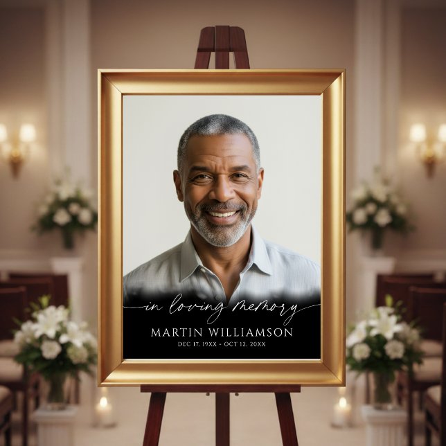 Affiche Funérailles À jamais dans nos cœurs Photo Moderne  (Créateur téléchargé)