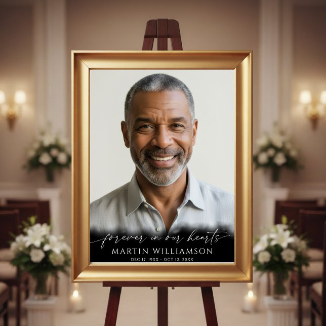 Affiche Funérailles À jamais dans nos cœurs Photo Script M (Créateur téléchargé)