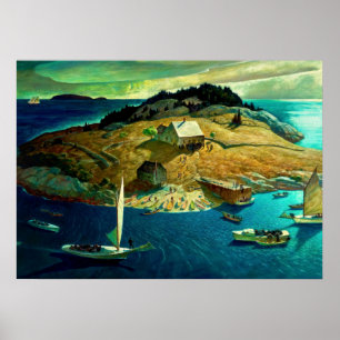 Affiche Funérailles de l'île, 1939 par Newell Convers Wyet