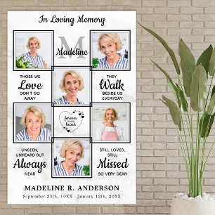 Affiche Funérailles Mémorial 6 Photo Collage En Mémoire Am