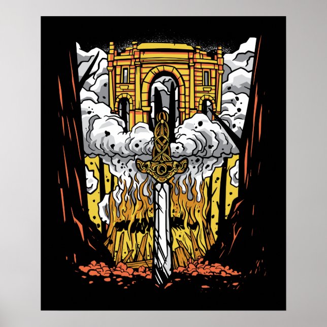 Affiche Funérailles viking (Devant)