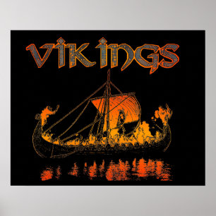 Affiche funéraire viking