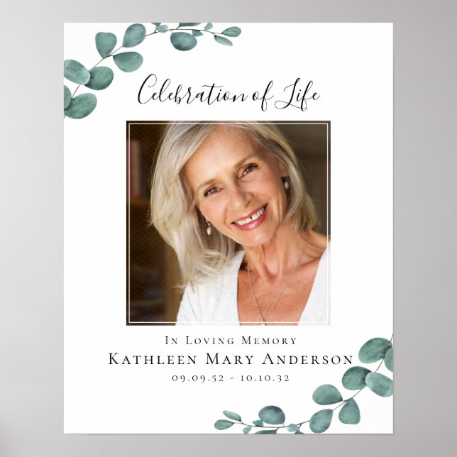 Affiche Funeral Celebration of Life Photo Welcome Sign (Devant)