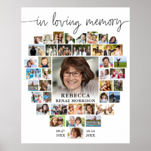 Affiche Funeral Heart 40 Photo Collage Script En Mémoire