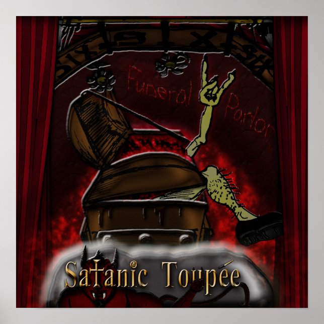 Affiche "Funeral Parlor" de Satanic Toupee (Devant)