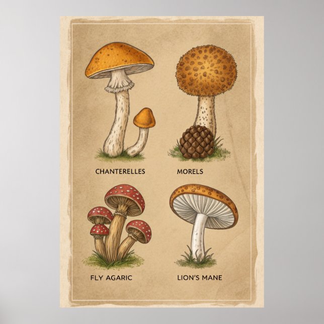 Affiche Fungi Chronicles : Une étude mycologique antique (Devant)