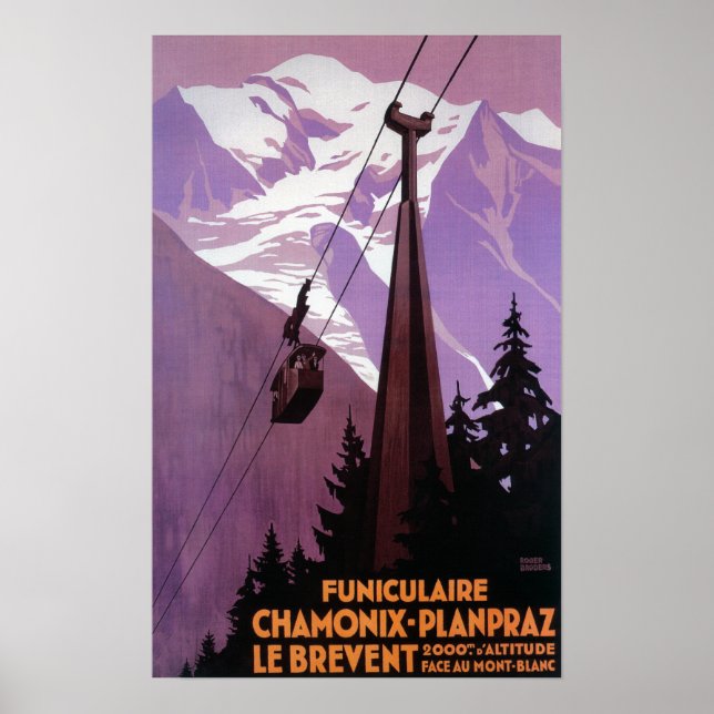 Affiche Funiculaire à Brevent Mt. (Devant)
