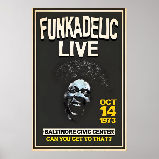 Affiche Funkadelic Maggot Brain Live sous licence officiel (Devant)