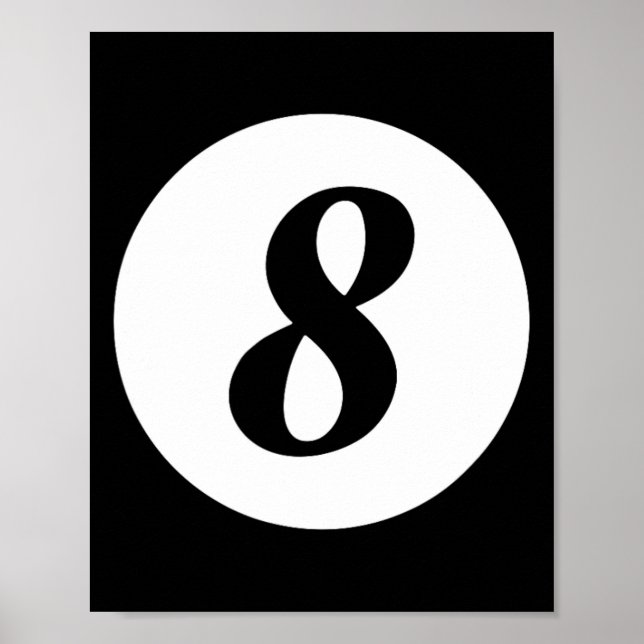 Affiche Funky 8 Ball Magic Billard Pool Lazy Halloween C (Devant)