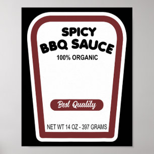 Affiche Funky bio sauce barbecue Halloween Easy Group Cost
