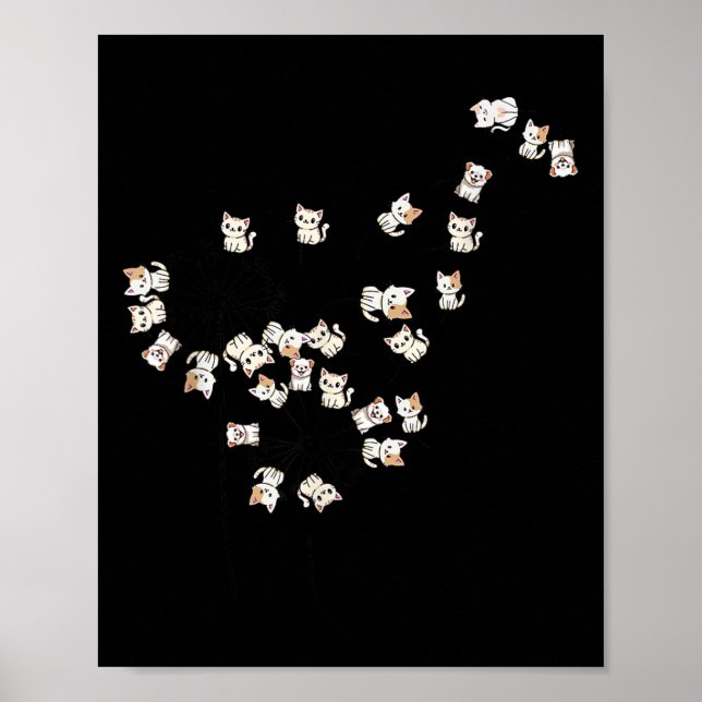 Affiche Funky Cat Tree Pour Hommes Femmes Enfants (Devant)