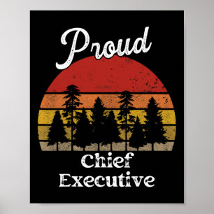 Affiche Funky Chief Executive Shirts Job Title Professions