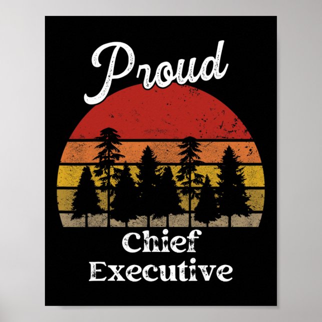 Affiche Funky Chief Executive Shirts Job Title Professions (Devant)