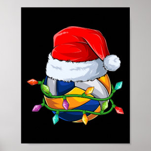 Affiche Funky Christmas Volleyball Santa Hat Xmas Garçons