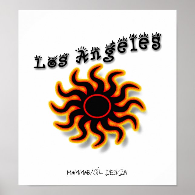 Affiche funky de Los Angeles ! (Devant)