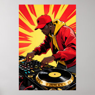 Affiche Funky DJ  Pop Art