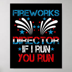 Affiche Funky Fireworks Directeur Je Vous Exécute 4 juille